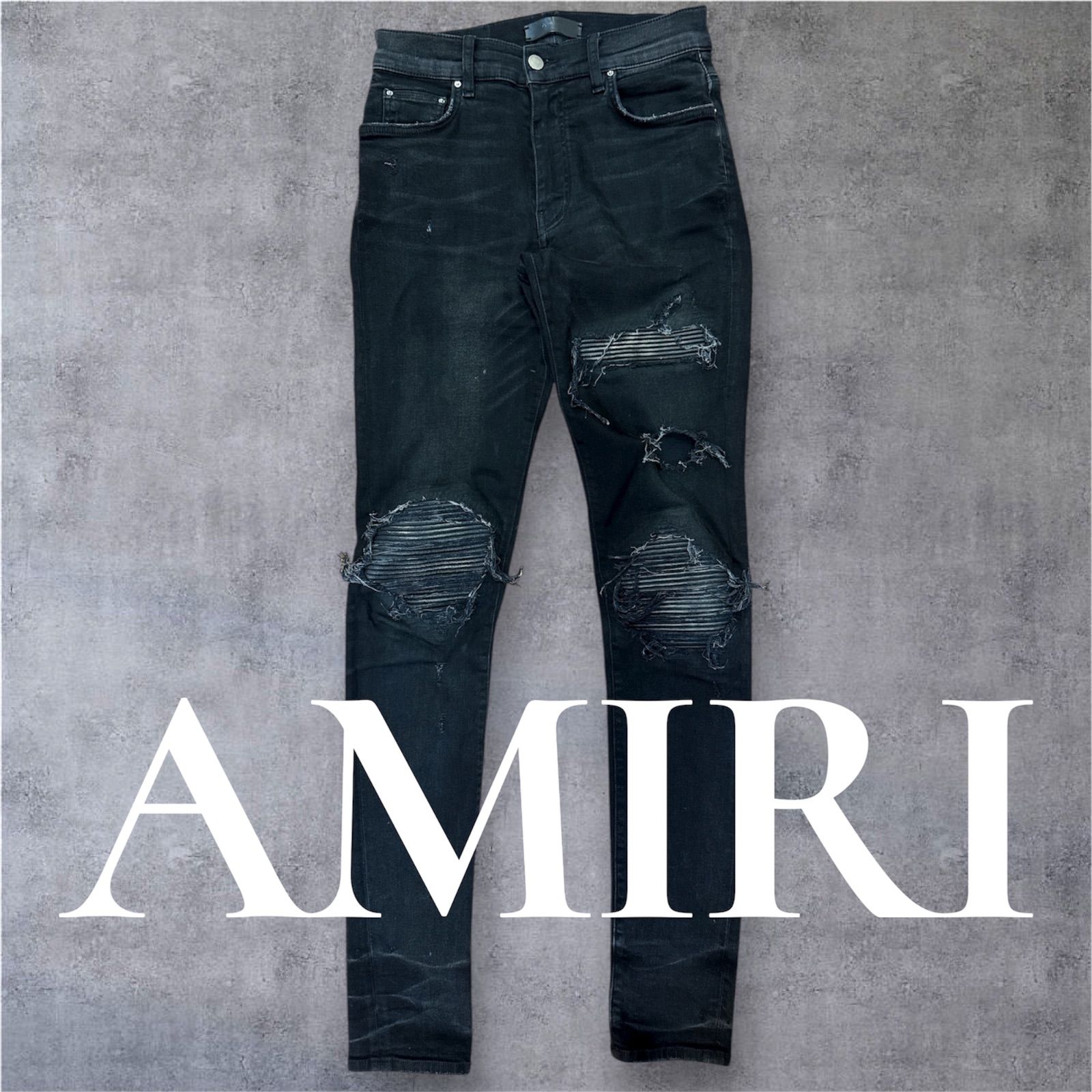 AMIRI アミリ ダメージ デニム ブラックデニム スキニー