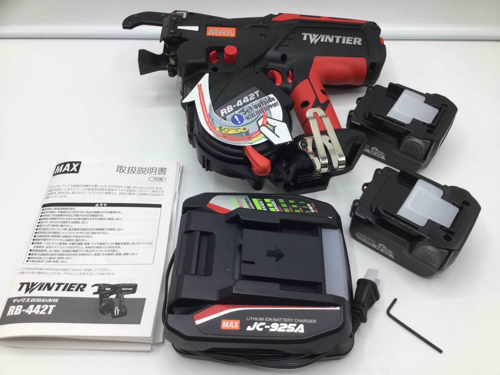 ♥ MAX|マックス 14.4V充電式鉄筋結束機 ツインタイア RB-442T-B2C|1450A ITW0JRUCQP00 エコツール小牧ｲﾝﾀｰ店 M02