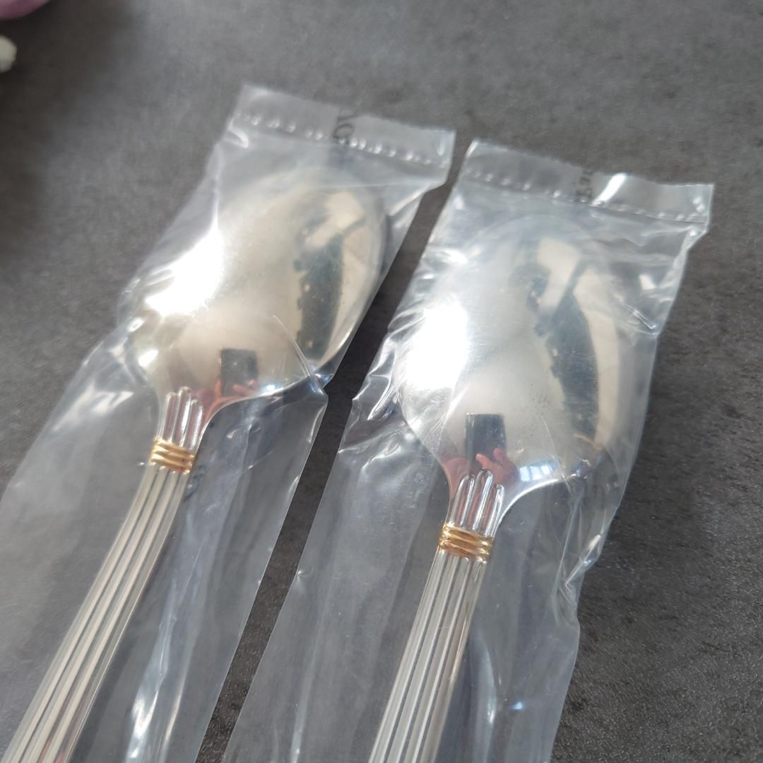 クリストフル アリアゴールドリングデザートスプーン 2点 SKLAD-KIRPICHA_RU