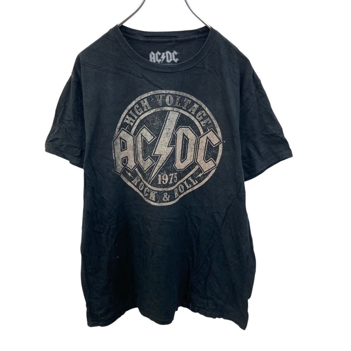 ACDC 半袖プリントTシャツ L ブラック エーシーディーシー プル 