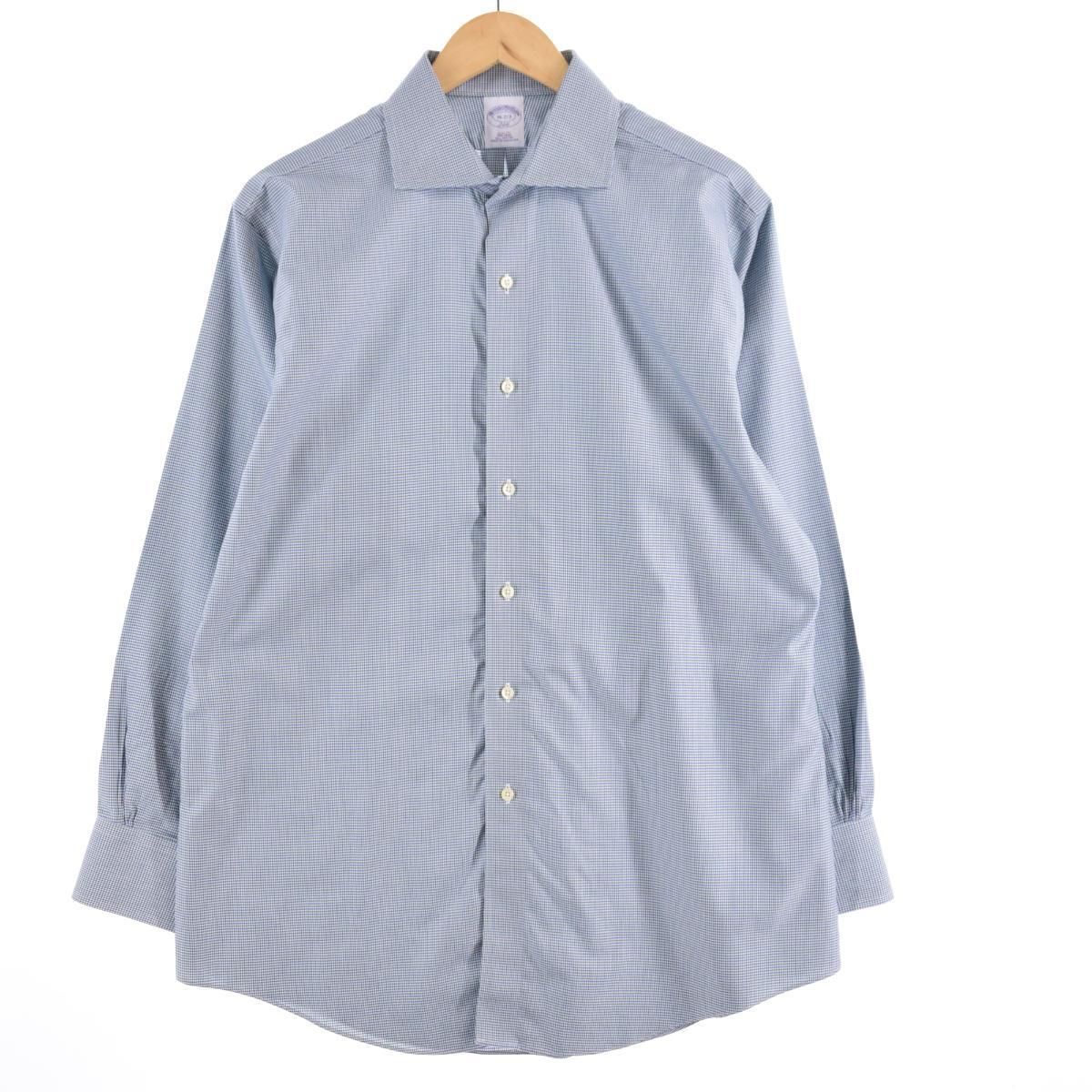 古着 90年代 ブルックスブラザーズ Brooks Brothers 346 長袖 千鳥格子柄 コットンシャツ メンズXL ヴィンテージ/eaa319205