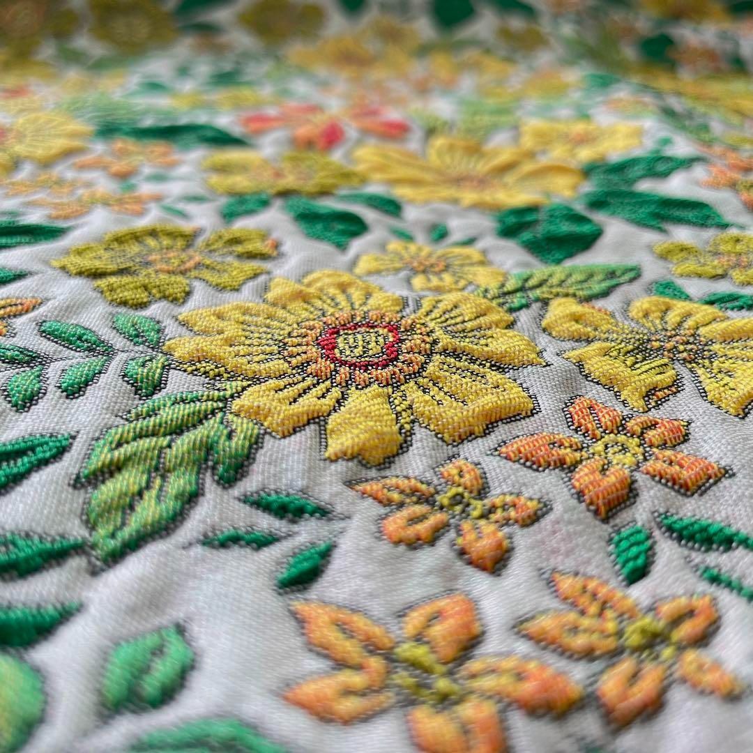 j5▽140×50cm▽ジャガード織り生地▽フラワー 立体感 色織り