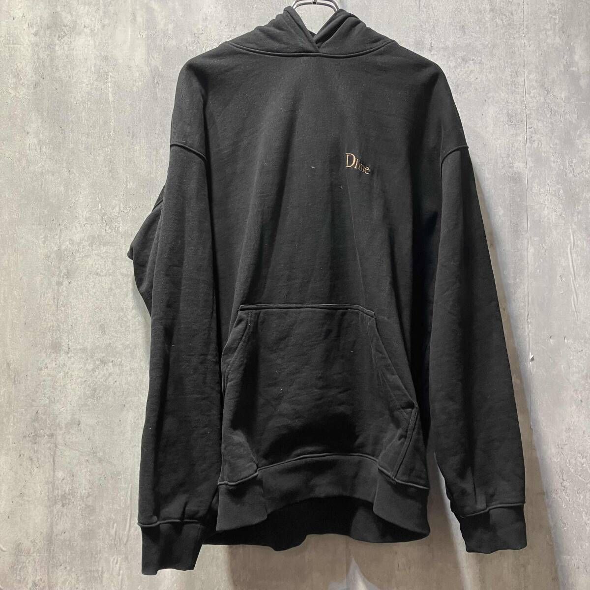 Dime logo hoodie パーカー XL ブラック ダイム - メルカリ