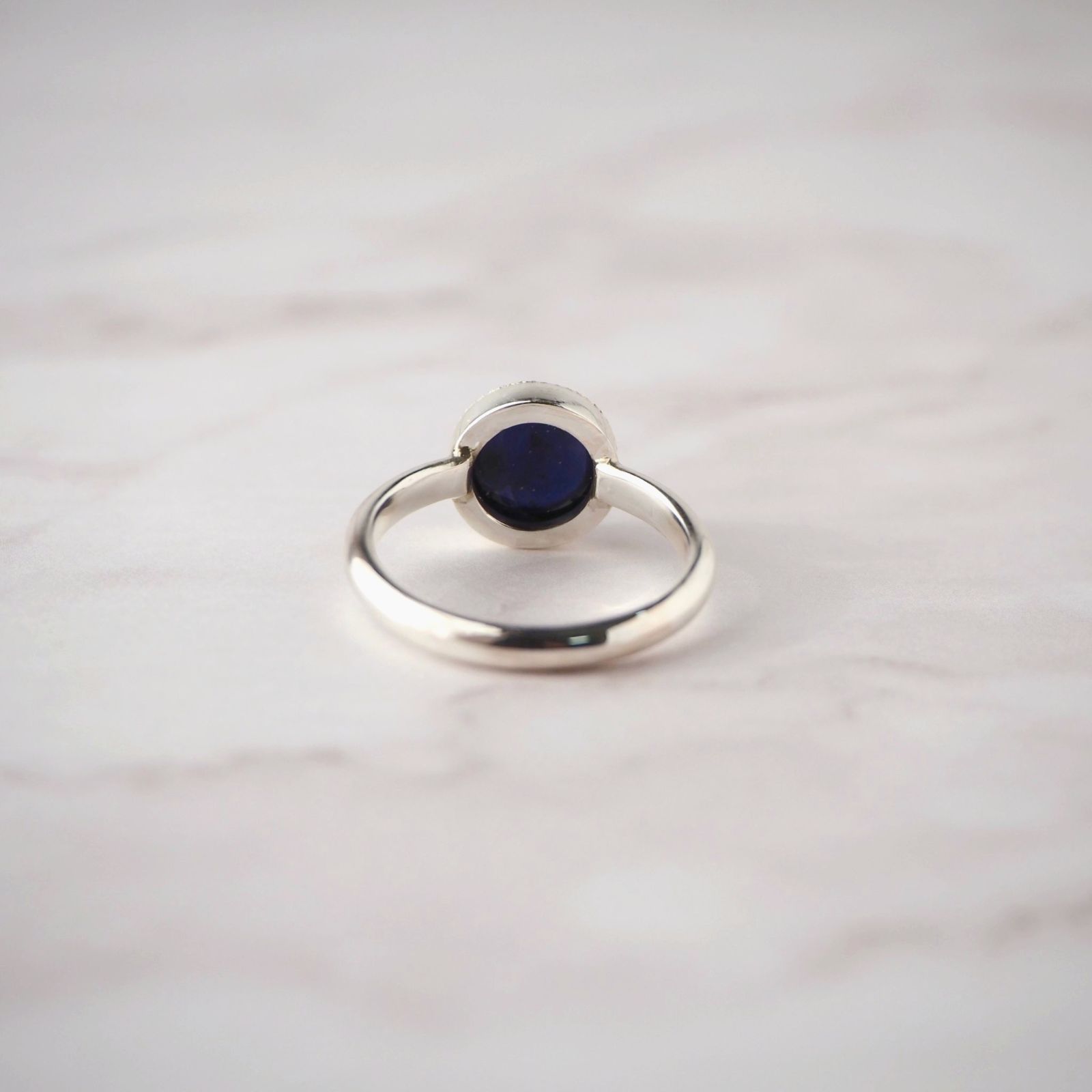 Iolite ring -アイオライト 彫金 天然石リング アクセサリー シンプル