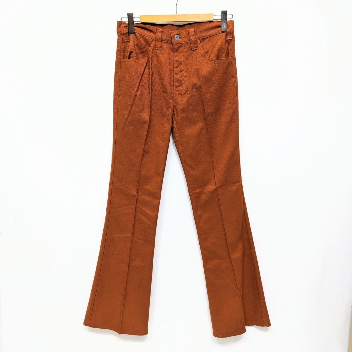 W36 デッドストック 70s Levi's STA-PREST リーバイス スタプレ 646-4487 フレア ブーツカット パンツ オレンジ  NUVO FLARES ヴィンテージ