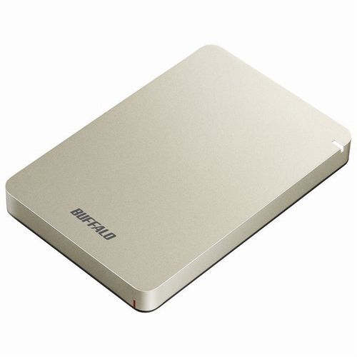 【新品】BUFFALO  バッファロー ポータブルHDD 1TB ゴールド HD-PGF1.0U3-GLA (2472038)