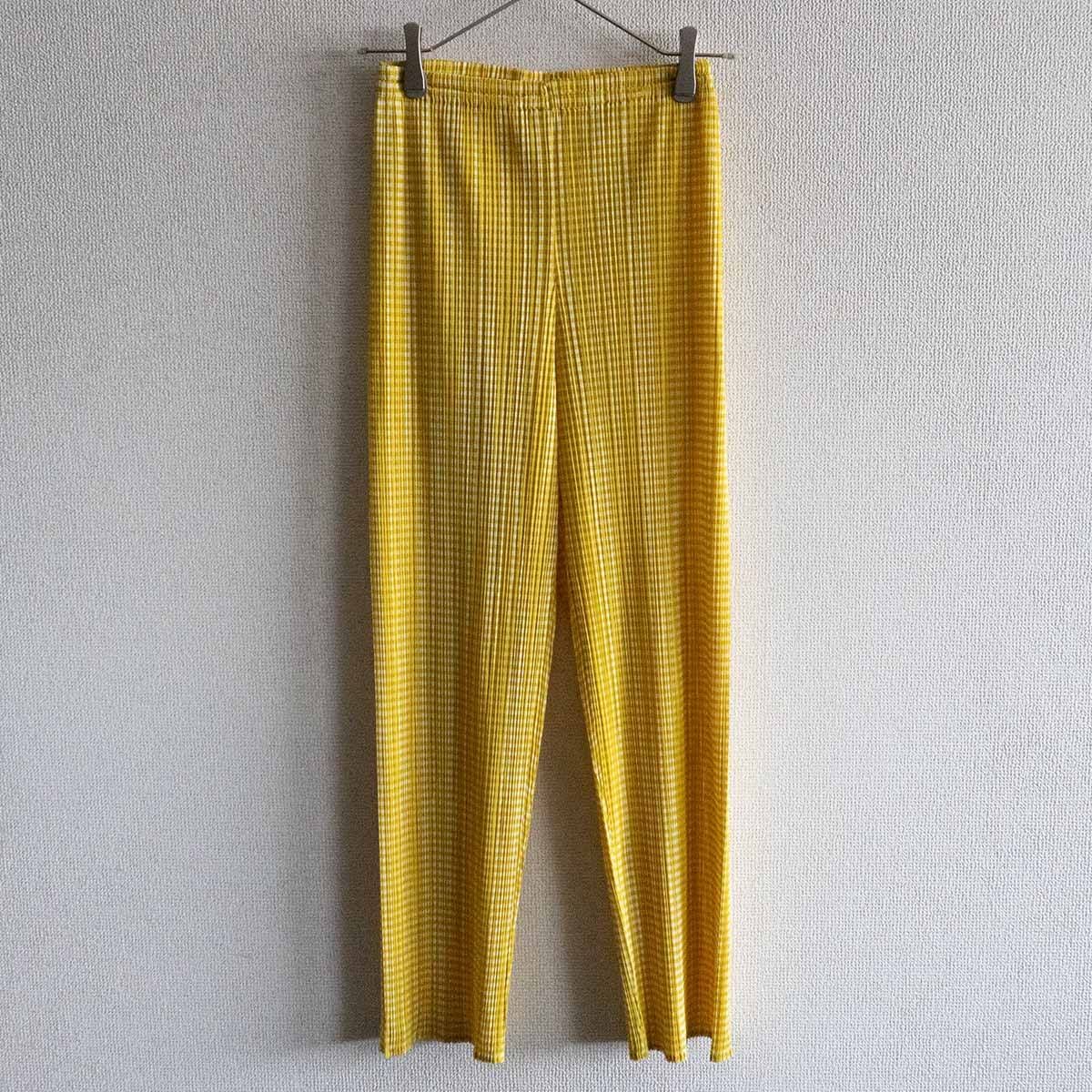 PLEATS PLEASE チェック柄 プリーツ パンツ プリーツプリーズ ISSEY MIYAKE イッセイミヤケ 25050385