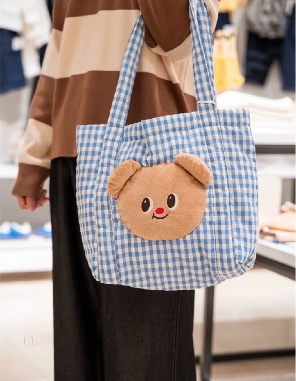驚きの価格が実現！ ZARA BUTTERBEAR ギンガム 可愛い ショッパートートバッグ バッグ