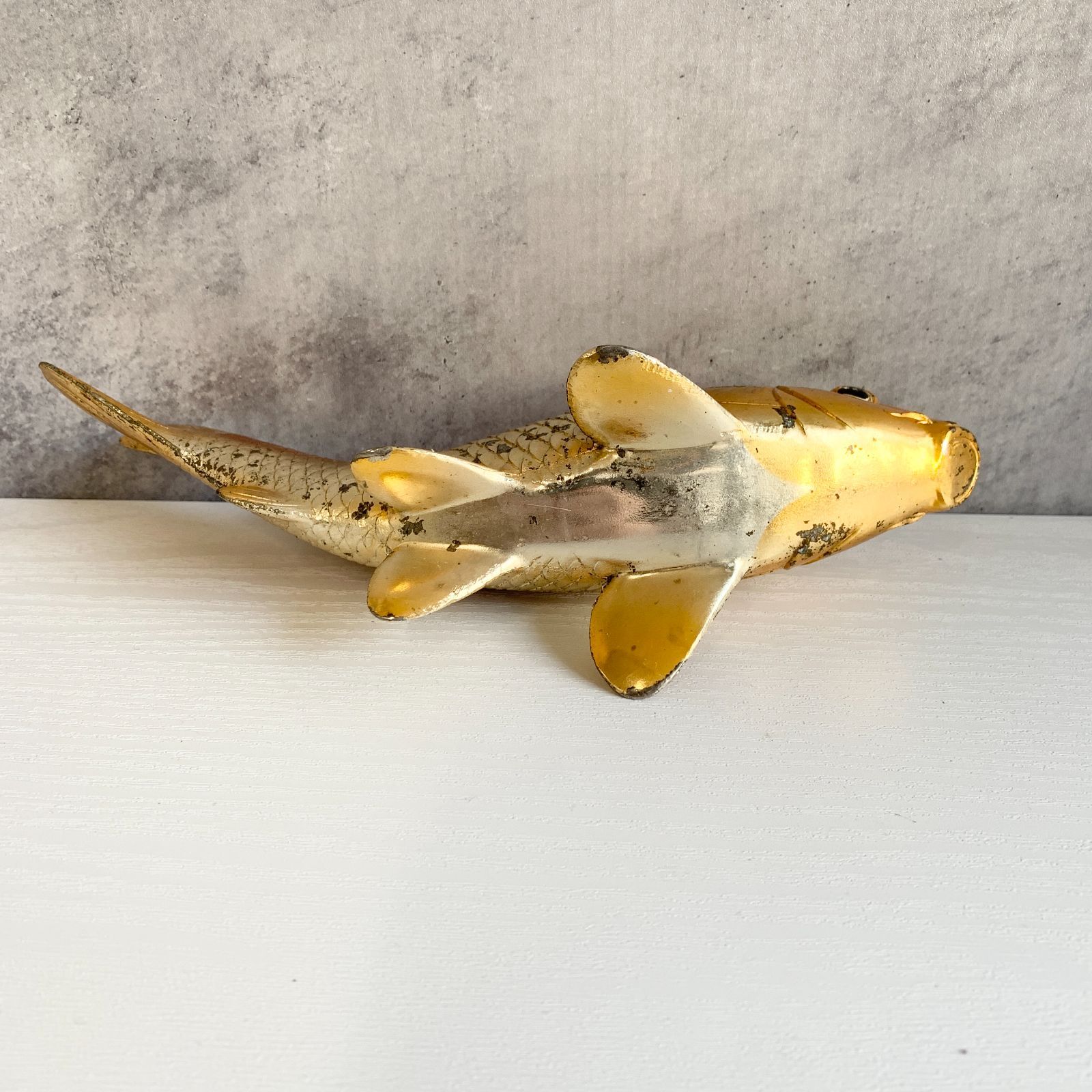 双鯉 2個セット 銅製 置物 魚 鯉 金 黒 出世魚 インテリア 和室 - メルカリ