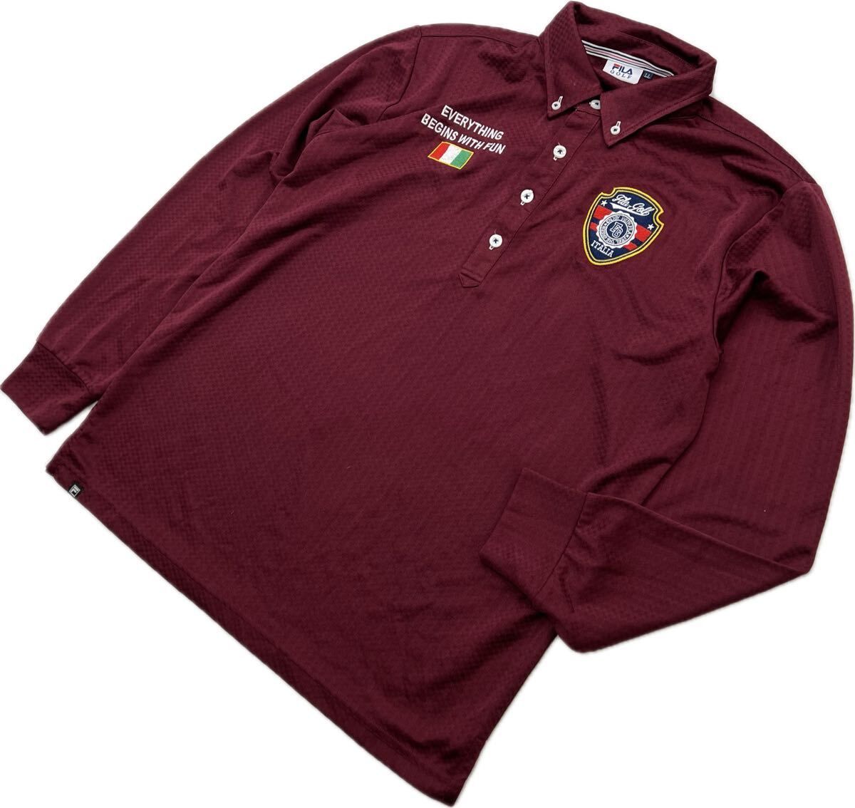 FILA GOLF ☆ フィラ ゴルフ エンジ レッド ワッペン デザイン 
