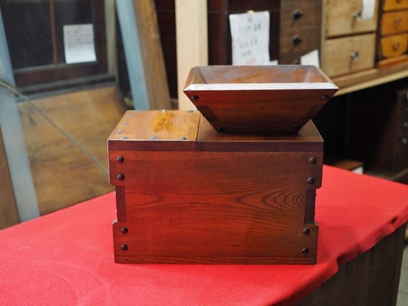 欅造りのアンティーク銭函 明治時代 古録展 送料無料 品番S107781