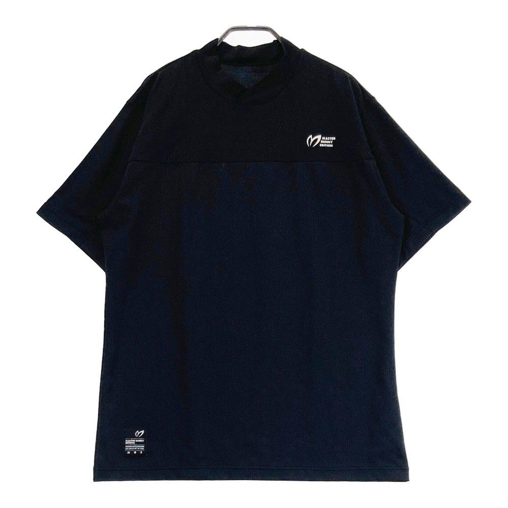 サイズ 5 MASTER BUNNY EDITION マスターバニーエディション 異素材切替 ハイネック 半袖Tシャツ ブラック系 240101438144 ゴルフウェア メンズ ストスト