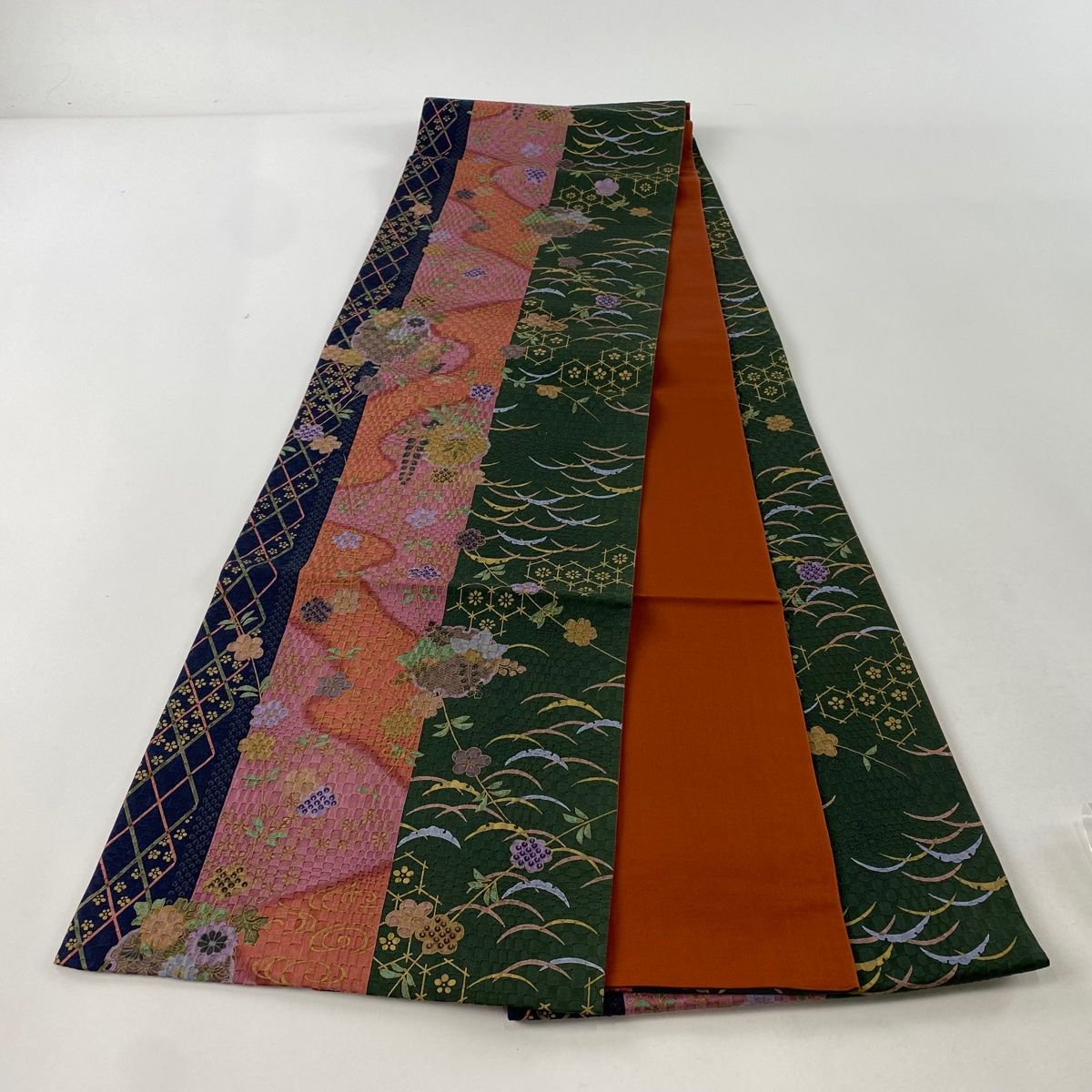 袋帯 美品 秀品 草花 雪輪 金彩 緑 全通 正絹 【中古】 - メルカリ
