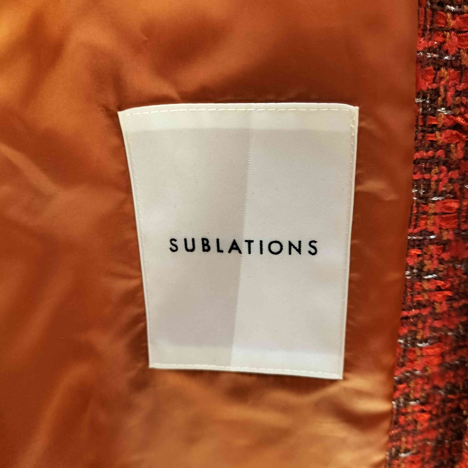 サブレーションズ SUBLATIONS GLITTERY TWEED HELI-CREW VEST .07