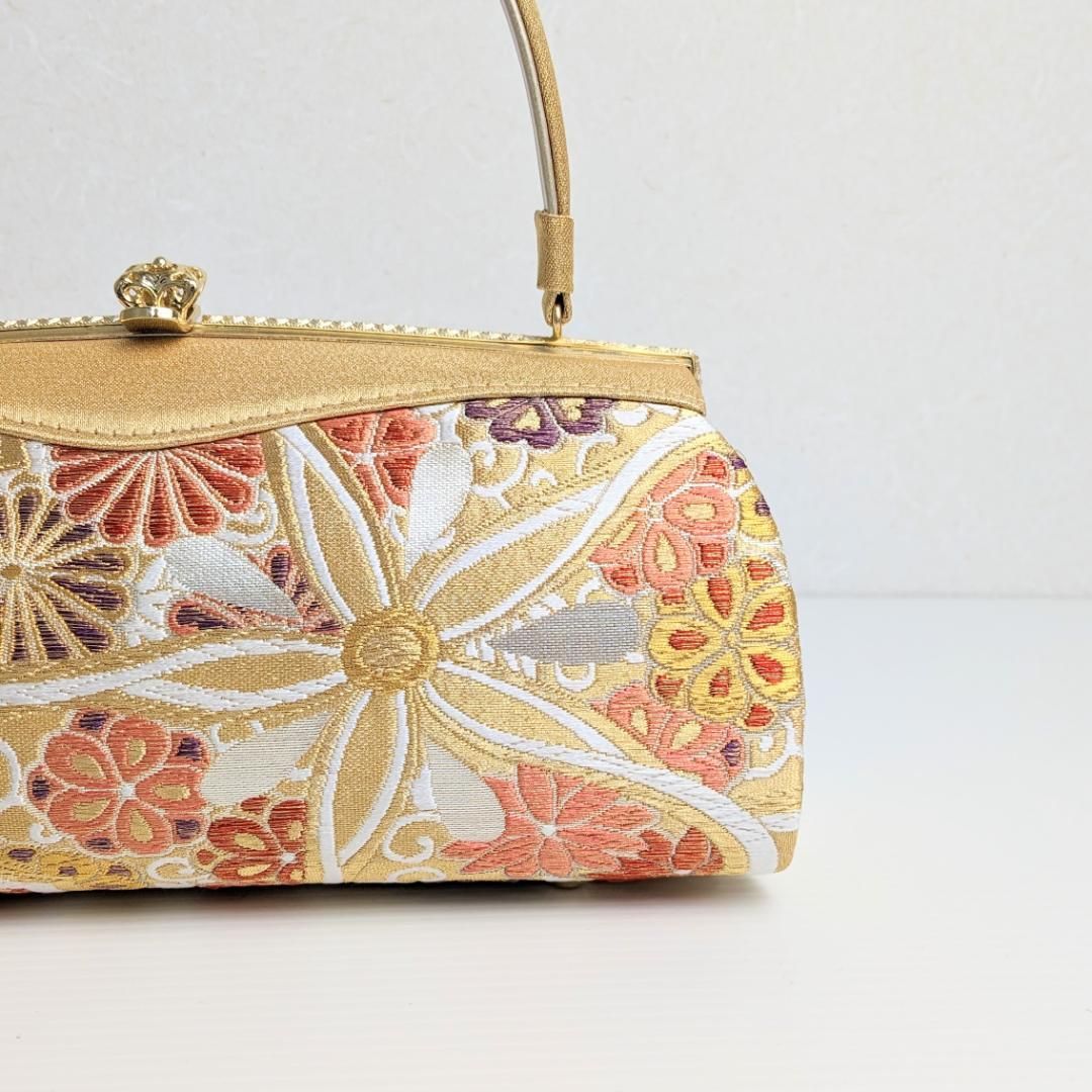 和装 草履バッグセット 岩佐ブランド 古典 帯地 ゴールド フリーサイズ  