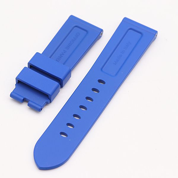 パネライ ベルト ブルー 24ｍｍ ラバー メンズ腕時計 2000000 NSK KMR
