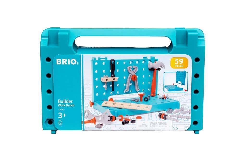 (ブリオ) ビルダー ワーキングベンチ 34596「全59ピース」対象年齢3歳~(大工さん 工具遊び BRIO おもちゃ 知育玩具 ごっこ遊び) ブルー