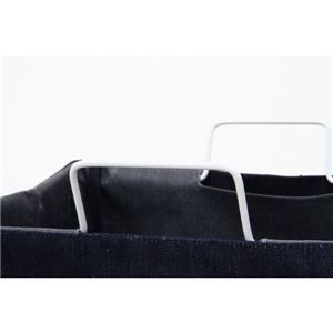 ランドリーバスケット 洗濯かご 幅37cm デニム ネイビー 6個セット 横型取手付き スチール 脱衣所 洗面所 代引不可 WWW_IBETON_RU