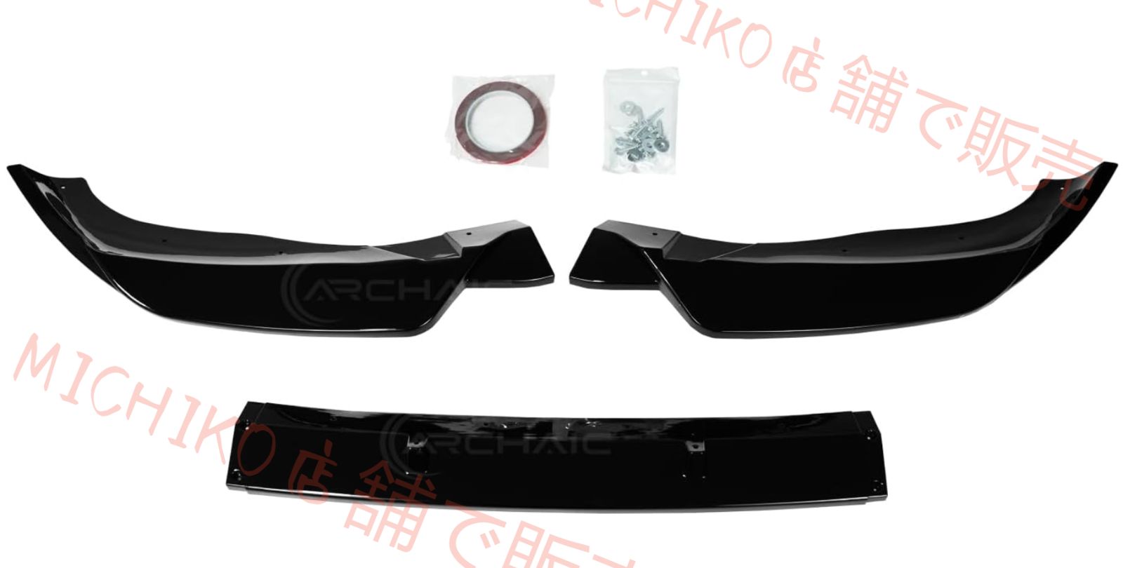 4pcs ピアノブラック