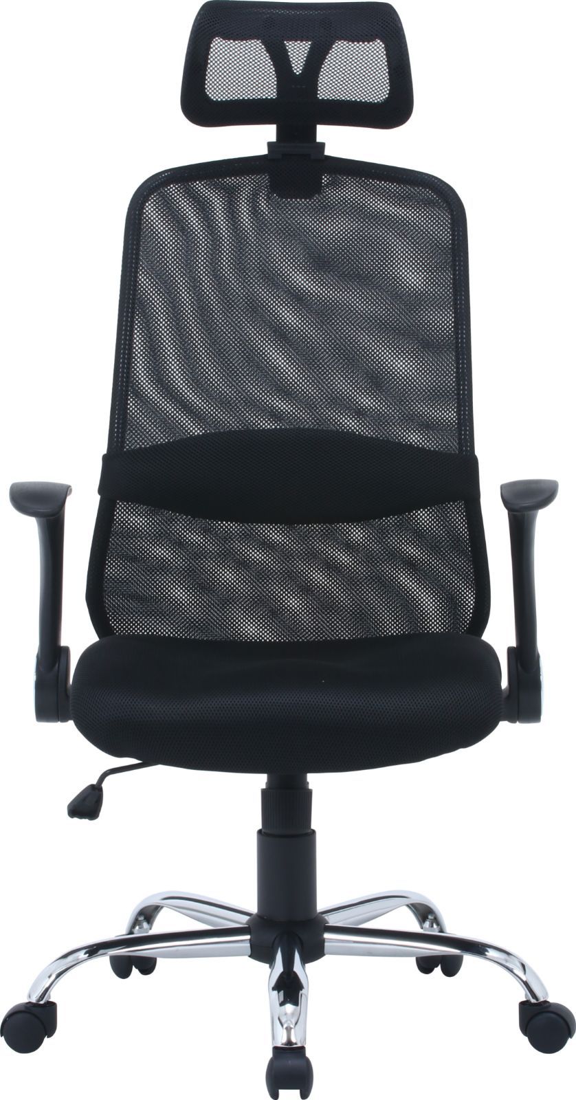 ヘッド付き アームアップチェア ブラック