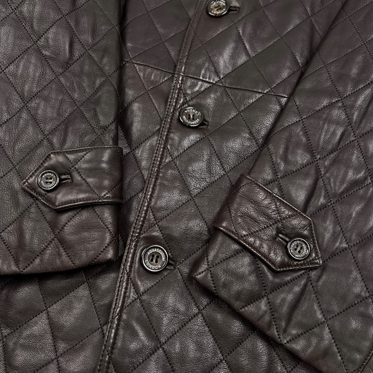 Aquascutum アクアスキュータム シープ毛皮 ファー付き 羊革 本革