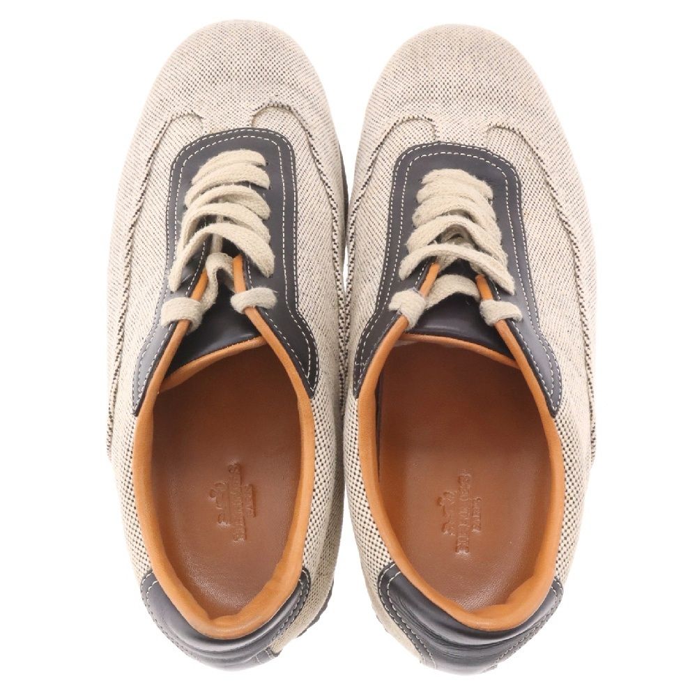 HERMES (エルメス) クイック レザー切替 キャンバス ローカット