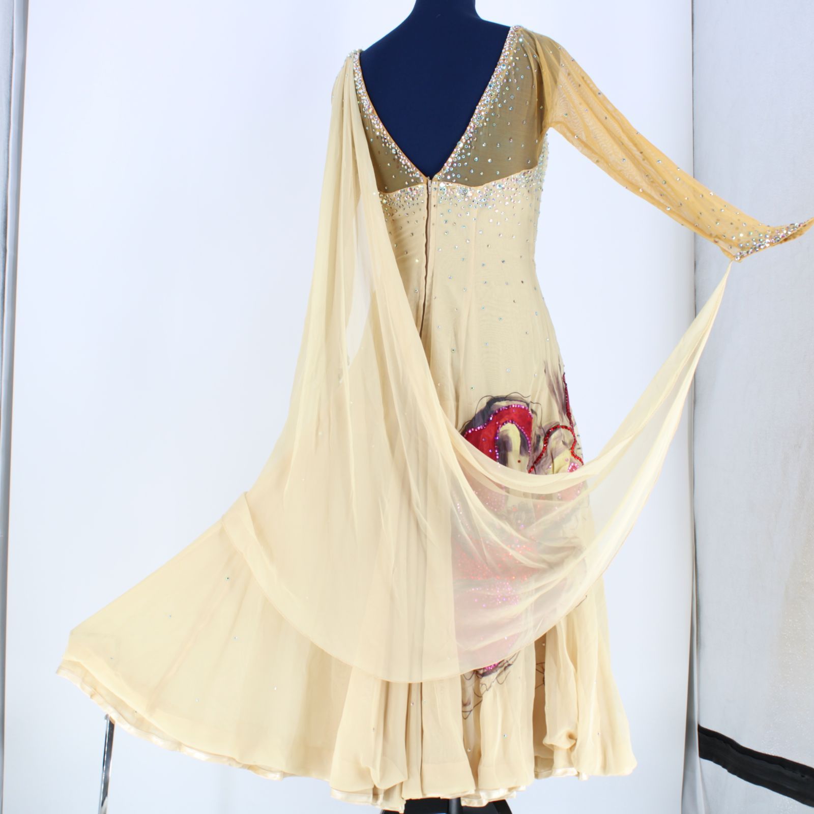 社交ダンス衣装】ブラウン ATELIER HIROKO YAMGUCHI ワンピース ドレス 