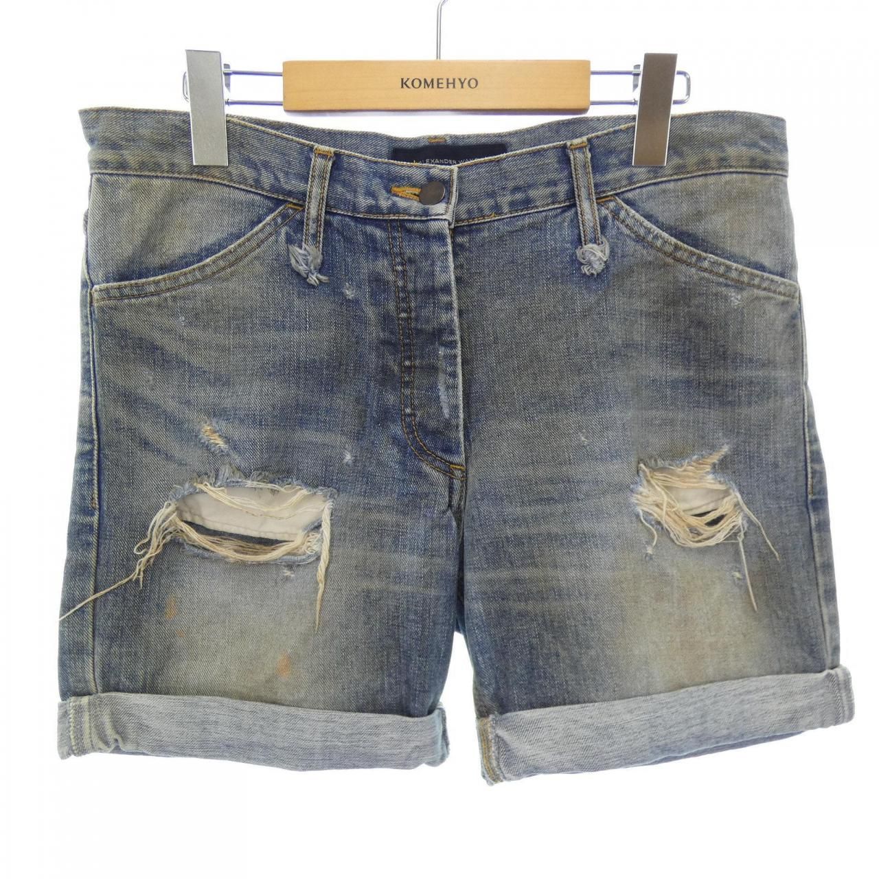 アレキサンダーワンAlexander wangのショートデニムパンツ