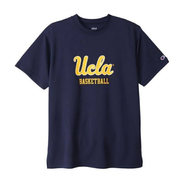 HANES ヘインズ UCLA SHORT SLEEV ネイビー Sサイズ C3-XB364 370 | スポーツ 運動 服 衣類 ウエア ウェア トップス ショートスリーブ Tシャツ 半袖 着心地 デザイン 刺繍 吸汗速乾 抗菌防臭 機能性 ブラ