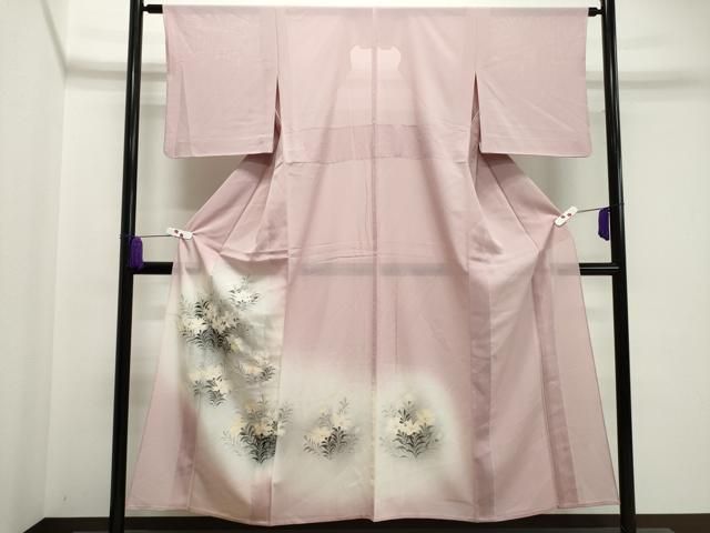 平和屋着物＊夏物 色留訪問着 絽 草花文 暈し染め 正絹 逸品