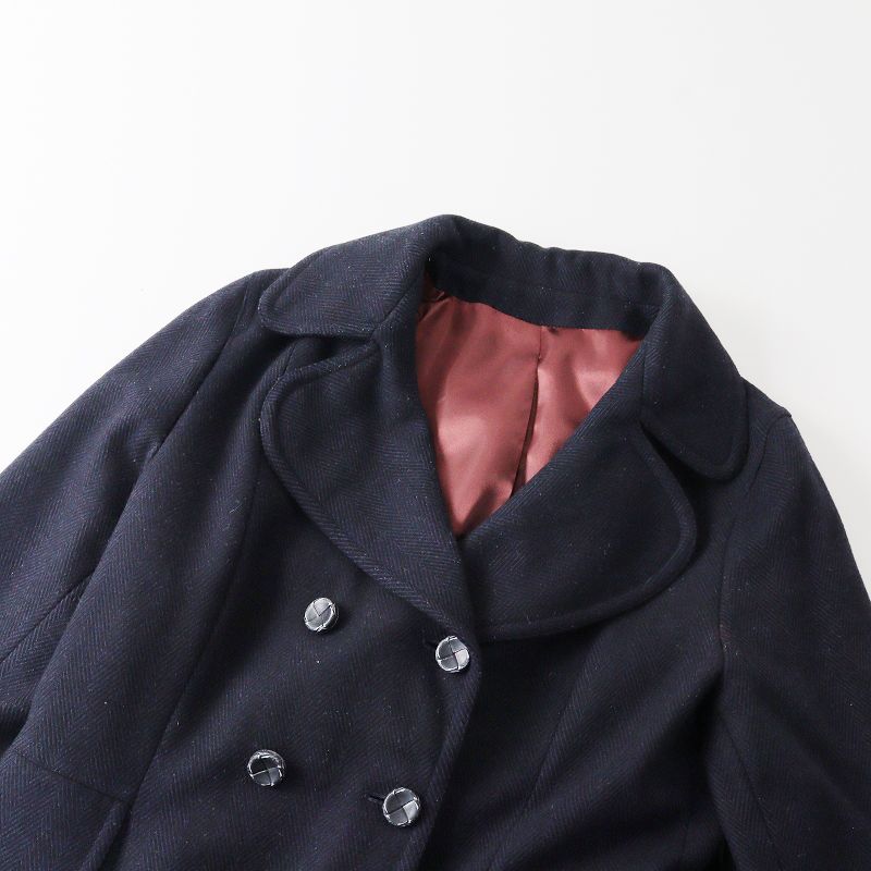 スティアンコル SOUTIENCOL ウールカシミヤ ヘリンボーン Pコート 0