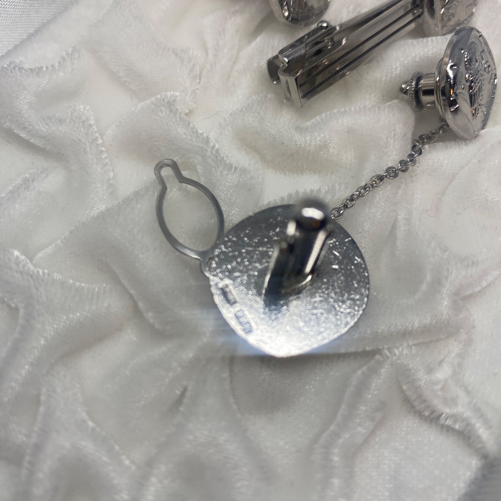 造幣局製 純銀 シルバー カフス ネクタイピンセット