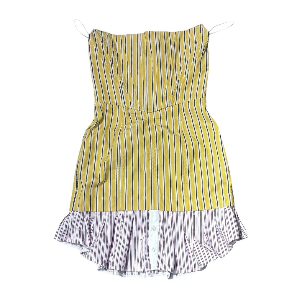 Dsquared2 ディースクエアード 24SS PREPPY STRIPED BUSTIER DRESS タイトワンピース S72CV0529D35002 イエロー size 40 代官山A10