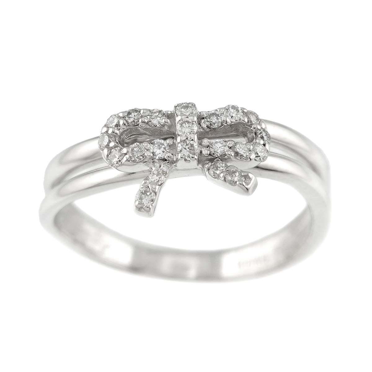 ポンテヴェキオ Ponte Vecchio リボン 8号 リング ダイヤ 0.14ct