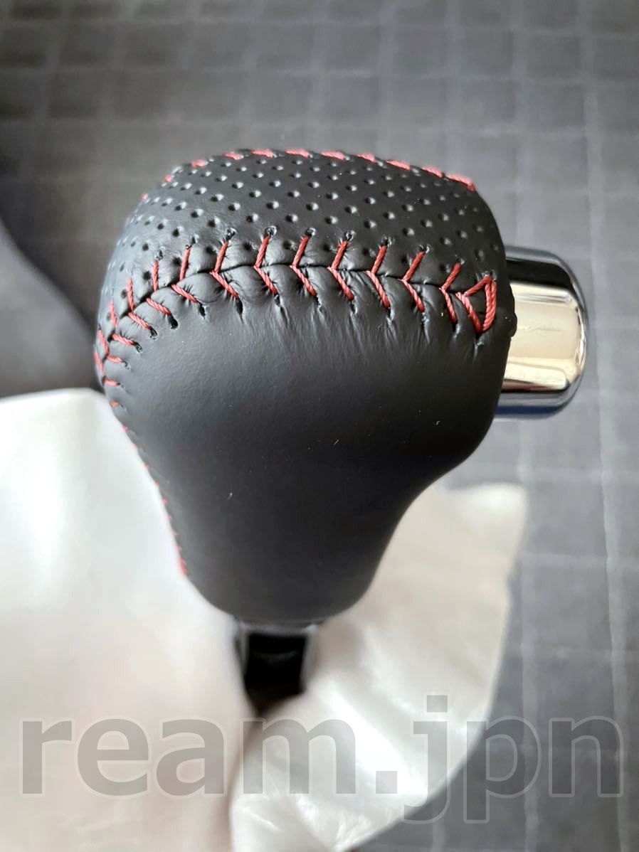 新品 ホンダ純正 N-BOX JF3 JF4 本革 シフトノブ レッドステッチ