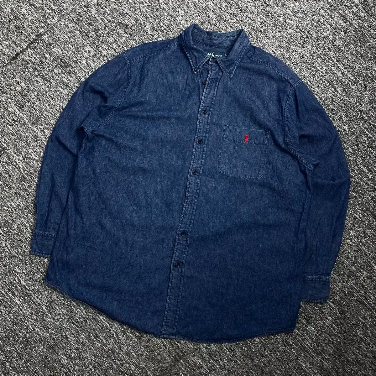 ポロ Ralph Lauren ラルフローレン インディゴブルー デニム 長袖 シャツ y 510