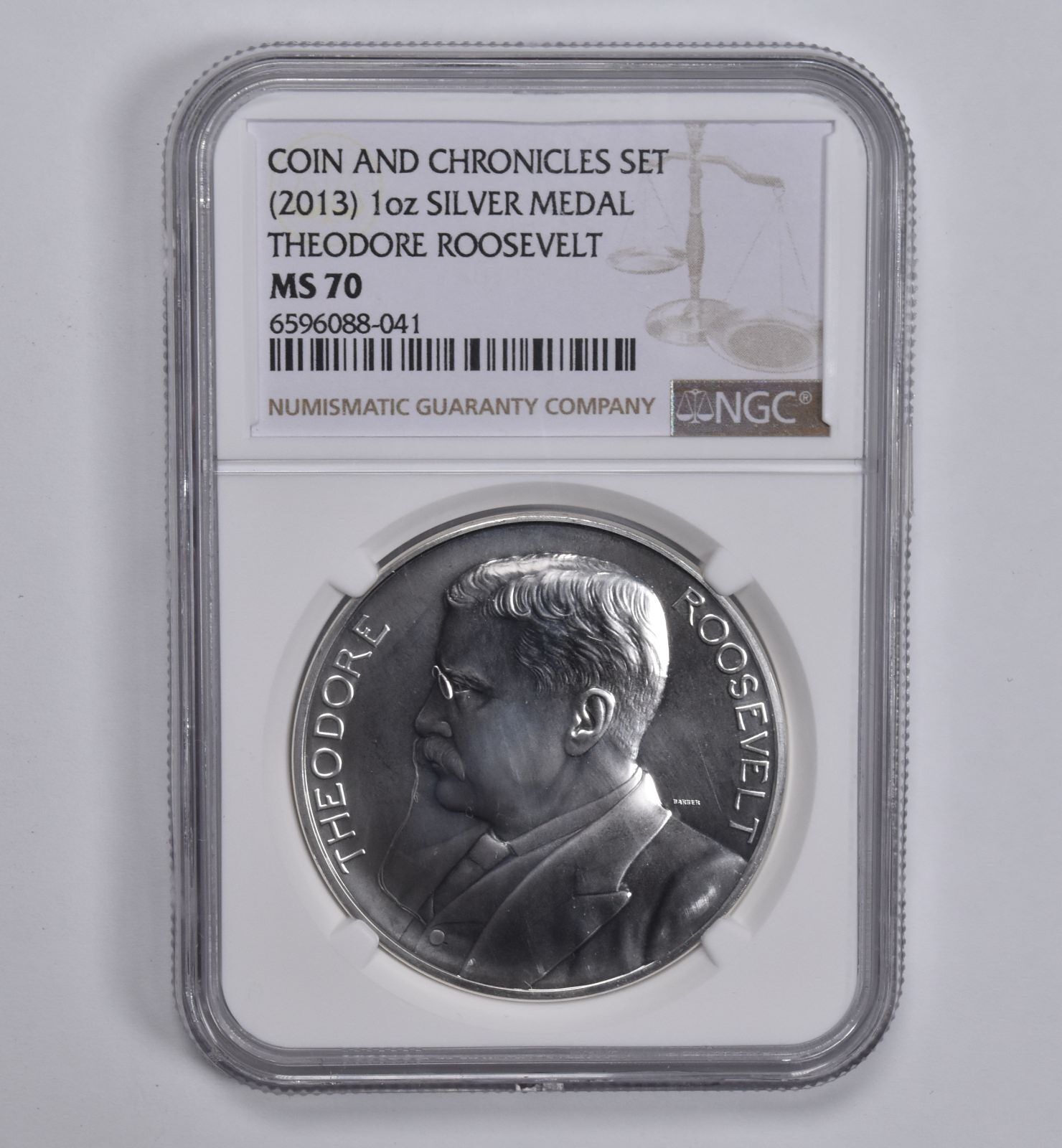 【最高鑑定 PF70】セオドア・ルーズベルト 2013年 1ドル硬貨 NGC認定 2013) MS70 1オンス シルバーメダル セオドア・ルーズベルト