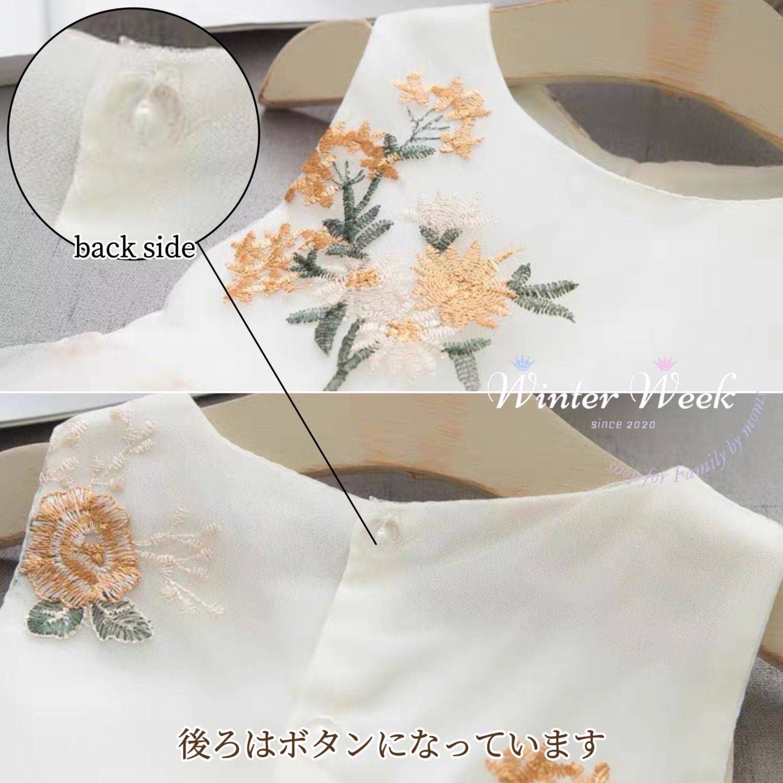 ホワイト刺繍ベビードレス ホワイト ベビードレス 刺繍 赤ちゃん本舗 50-60 - メルカリ