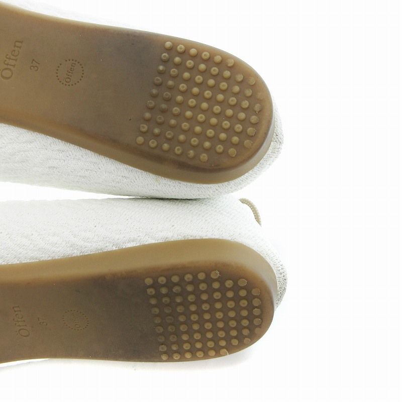 オッフェン OFFEN pointed-FRIN フラットパンプス フリル ポイン