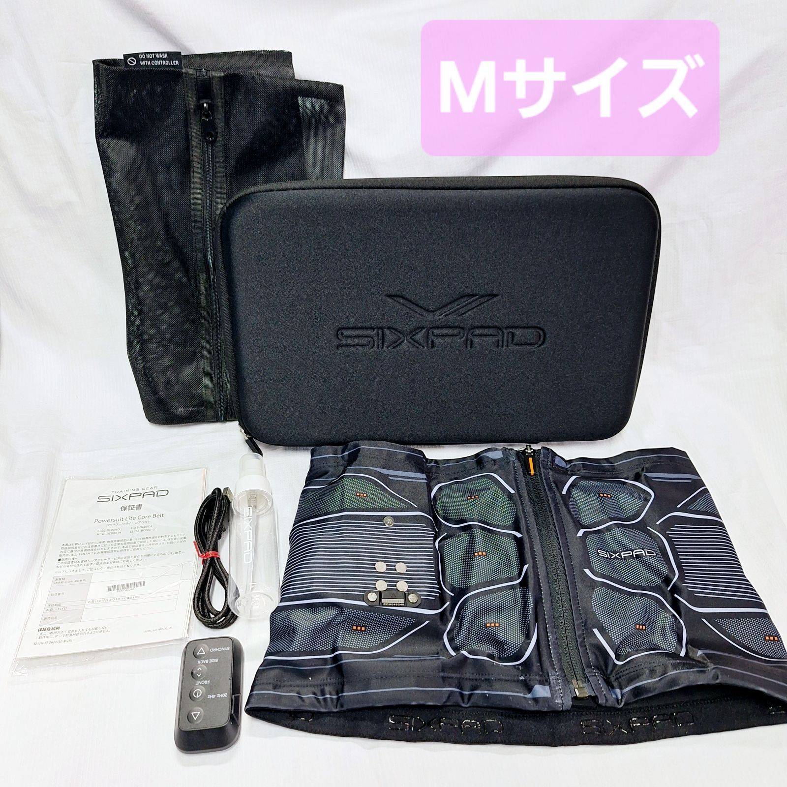 ケースあり タバコ臭あり MTG SIXPAD シックスパッド SE-BS パワースーツライト コアベルト Mサイズ