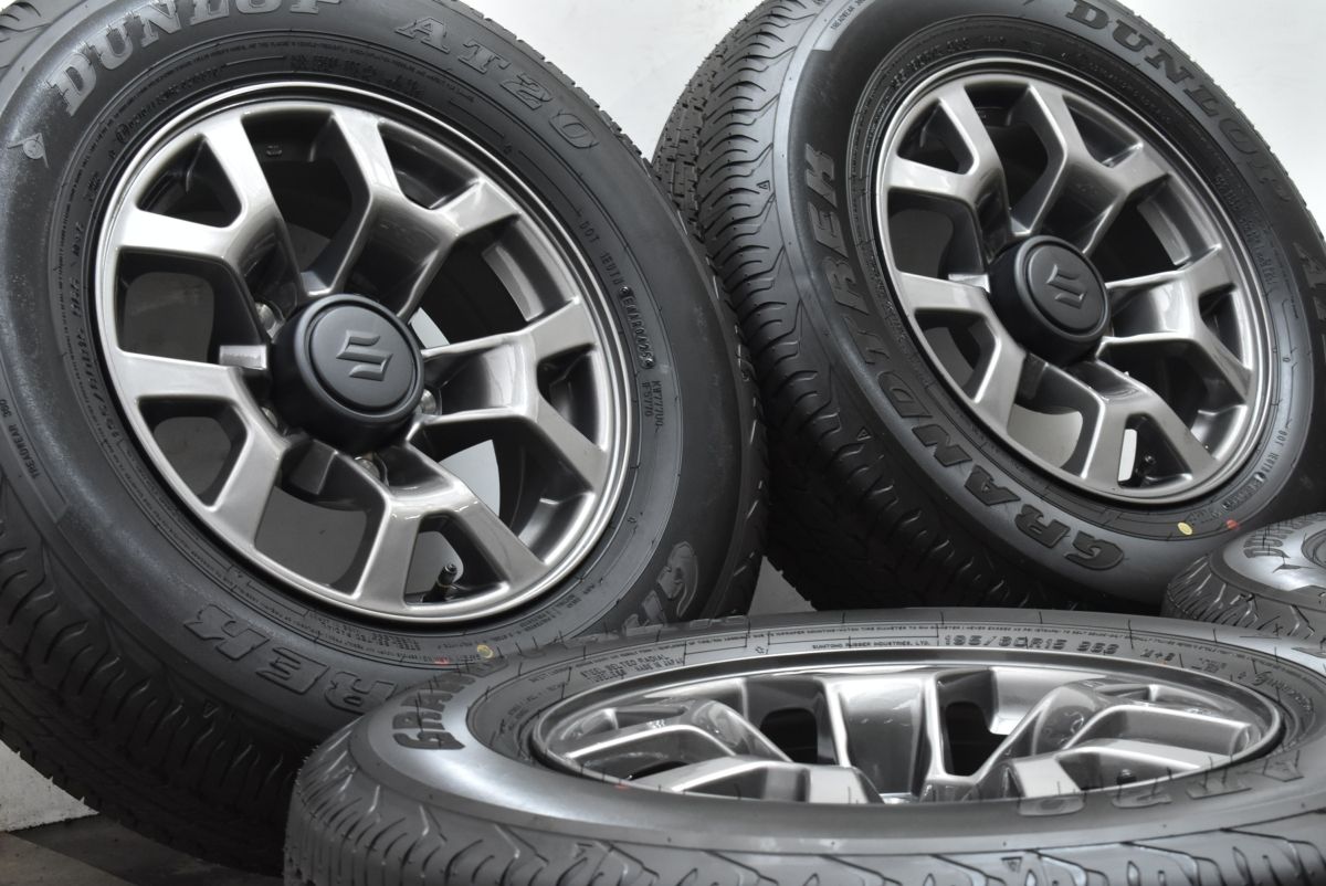 製 新車外し品 スズキ JB74 ジムニーシエラ ノマド 純正 15in 5.5J 5 PCD139.7 グラントレック AT20 195 80R15 バリ溝