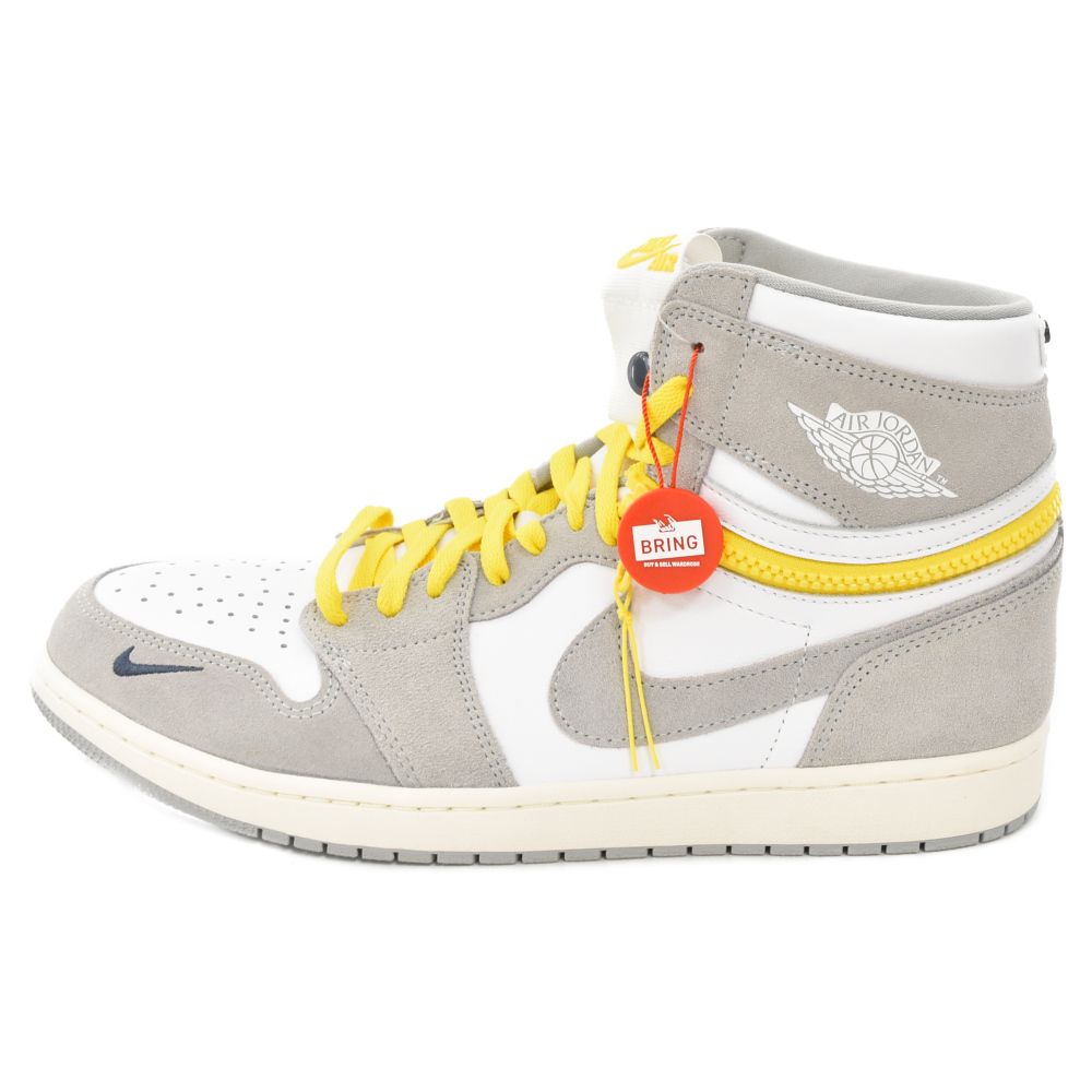 Nike Air Jordan 1 ハイカットスニーカー ホワイト/イエロー美品 NIKE (ナイキ) AIR JORDAN 1 HIGH SWITCH エア ジョーダン