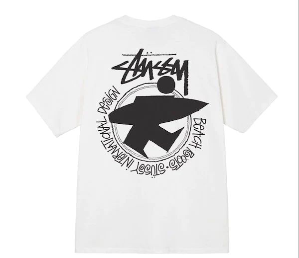 【即完売品】stussy 半袖 Tシャツ サイズL ホワイトビーチサーフ