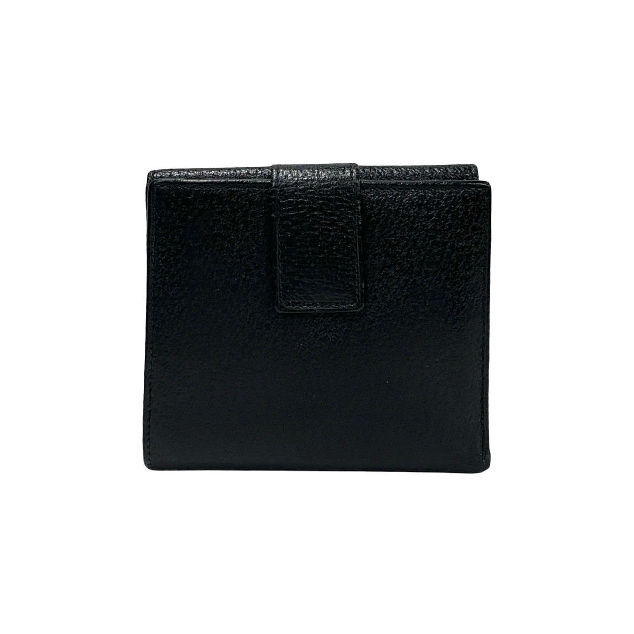 極 美品 箱付き GUCCI グッチ ロゴ 金具 レザー 本革 二つ折り