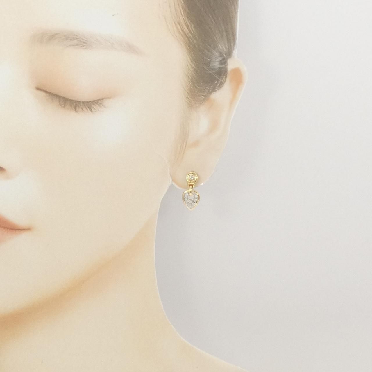 K18YG/K18WG ダイヤモンド ピアス 0.22CT - メルカリ 