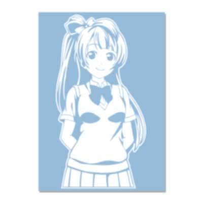 【痛車】 カッティングステッカー A4サイズ 「南ことり」白 004W