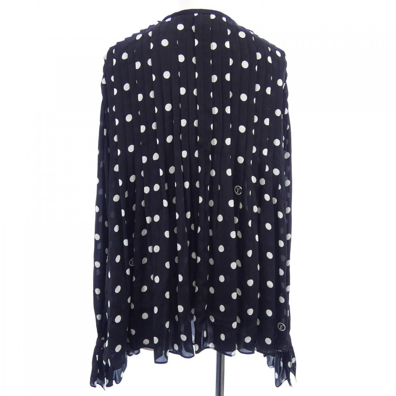 ルイヴィトン LOUIS VUITTON シアーモスリンポルカドットブラウス FMTO71NR1 シャツ