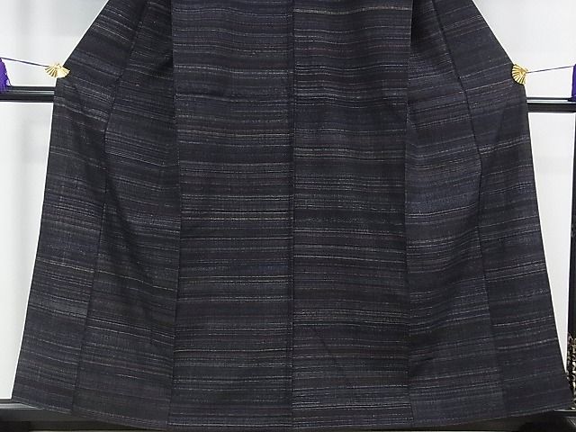 K0493 美品 逸品 希少 重要無形文化財 結城紬 正絹 小紋 平和屋本店□希少 本場結城紬 重要無形文化財 永井千代子作 単衣