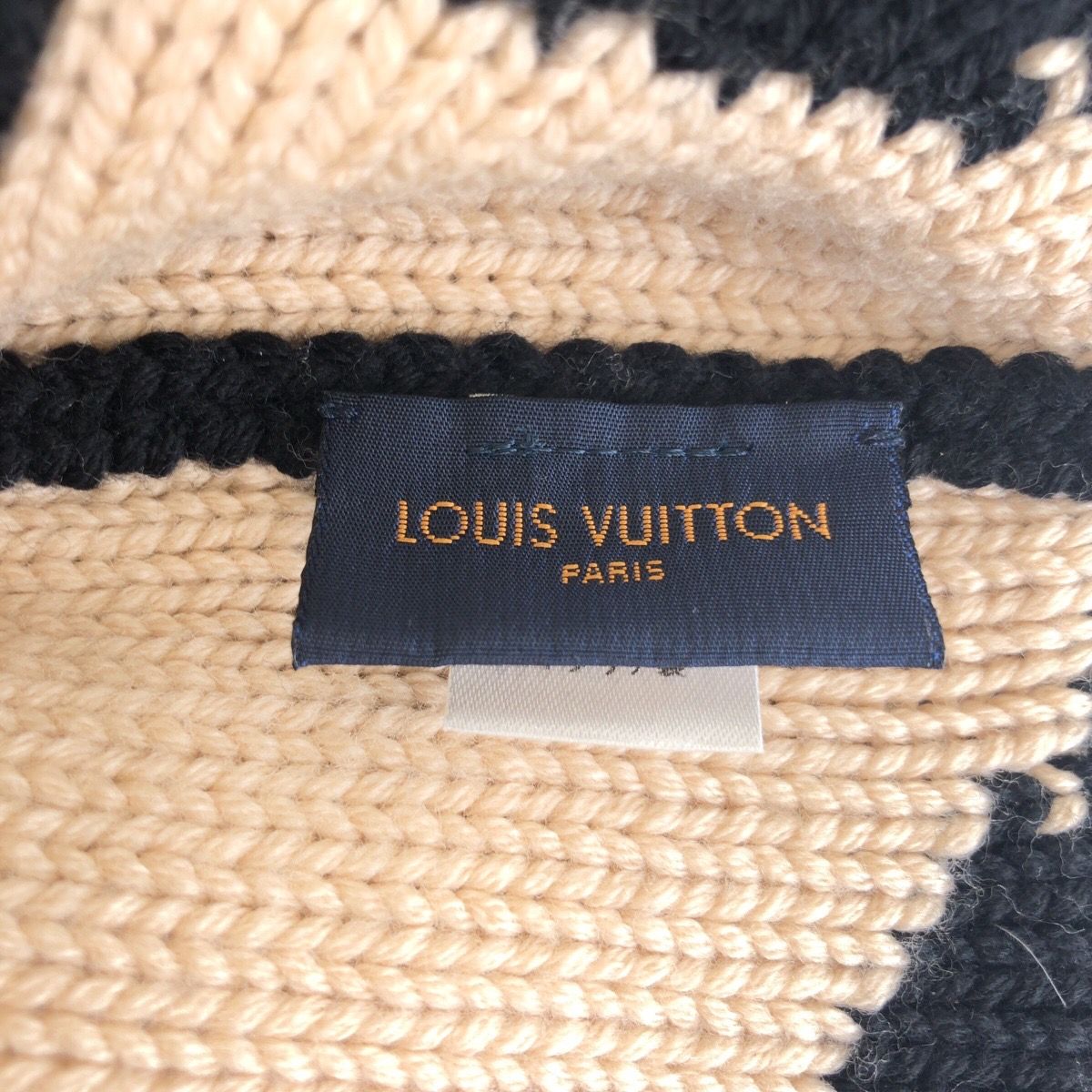 美品 LOUIS VUITTON ウール ボネ モーニング ラム ニット帽 美品 LOUIS VUITTON ルイヴィトン ボネ モーニングラム ブラック