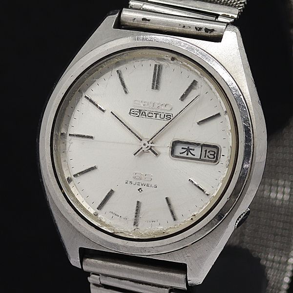 SEIKO セイコー 5 アクタス 6106-7490 自動巻きデイデイト 稼働 セイコー AT/自動巻 6106-7490 セイコー 5アクタス SS デイデイト 25石